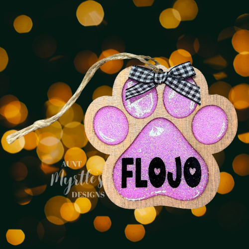 Custom Personalized Glitter Pet Ornaments