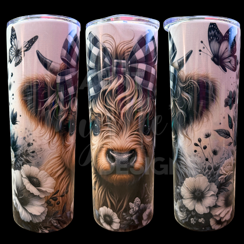 RTS 00680 - Plaid highland - 20oz skinny tumbler