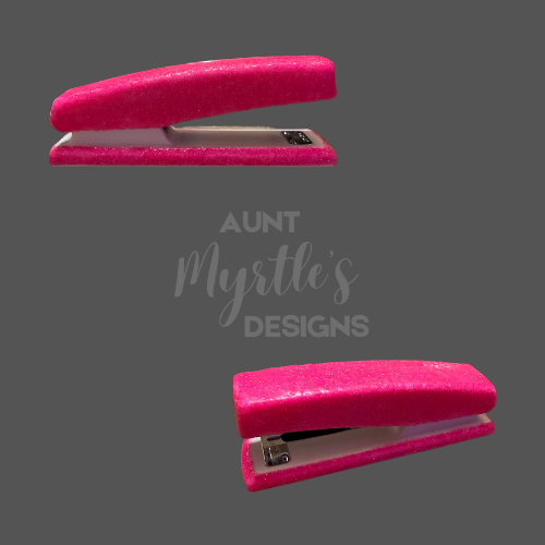 Glittered Stapler - Hot Pink
